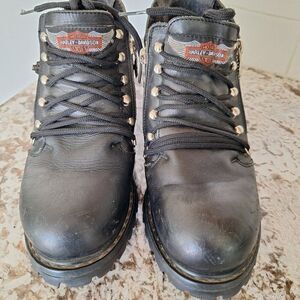 Harley Davidson Black leather  moto boot  size 9 made spain